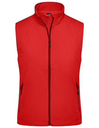 James & Nicholson - Softshell Dames Bodywarmer - Red