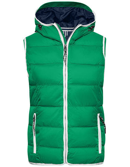 James & Nicholson - Maritime Dames Bodywarmer - Irish Green/White