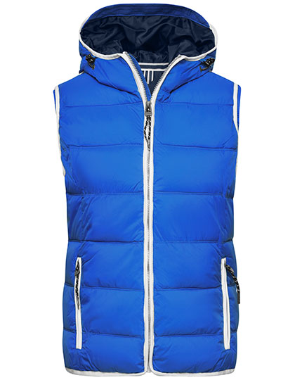 James & Nicholson - Maritime Dames Bodywarmer - Nautic Blue/White