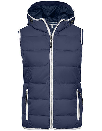 James & Nicholson - Maritime Dames Bodywarmer - Navy/White