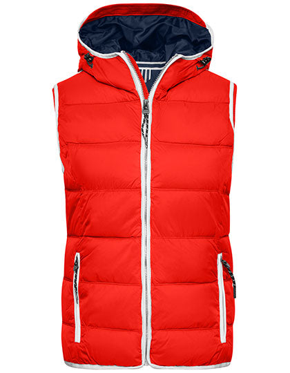 James & Nicholson - Maritime Dames Bodywarmer - Red/White
