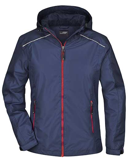 James & Nicholson - Regenjas Dames - Navy/Red