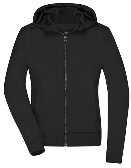 Daiber - Ladies´ Hooded Softshell Jacket - Black