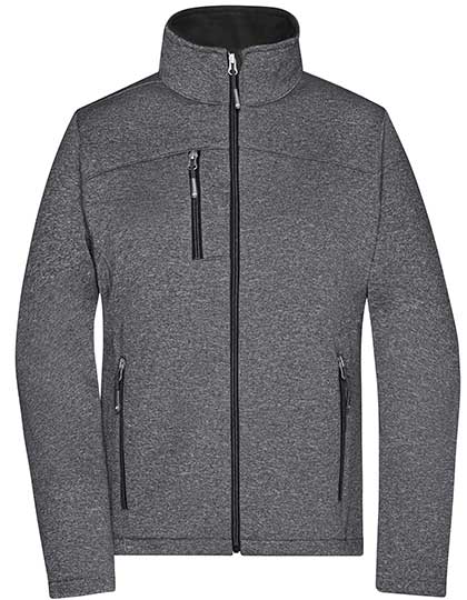 Daiber - Ladies´ Softshell Jacket - Dark Melange / Black