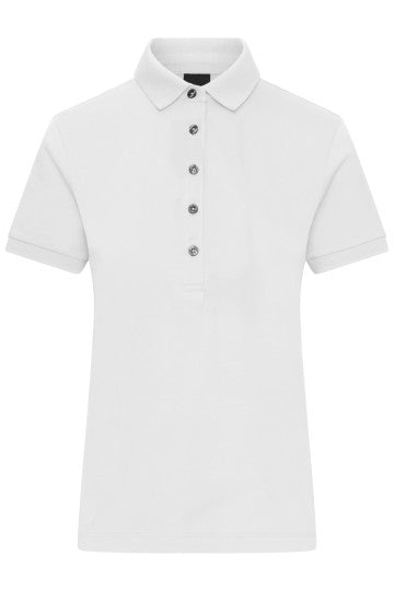 James & Nicholson - Mercerised Dames Polo - White