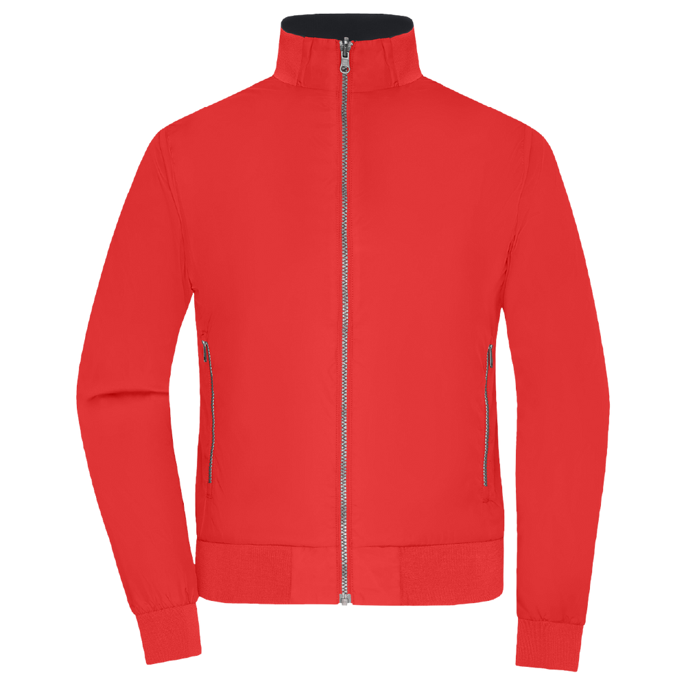 James & Nicholson - Reversible Dames Sweater met Rits - Red/Black