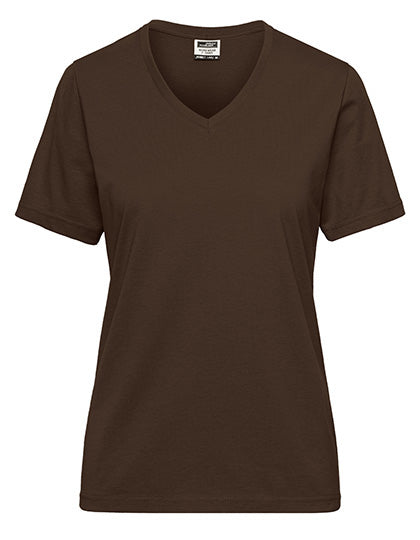 James & Nicholson - Bio Workwear Dames T-Shirt- Brown