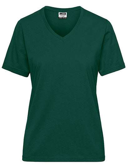 James & Nicholson - Bio Workwear Dames T-Shirt- Dark Green