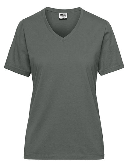 James & Nicholson - Bio Workwear Dames T-Shirt- Dark Grey (Effen)