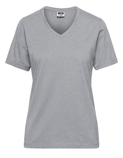 James & Nicholson - Bio Workwear Dames T-Shirt- Grey Heather