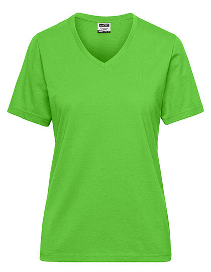 James & Nicholson - Bio Workwear Dames T-Shirt- Lime Green