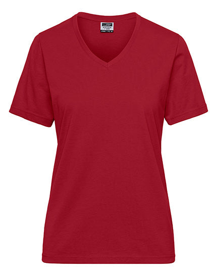 James & Nicholson - Bio Workwear Dames T-Shirt- Red