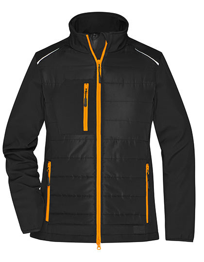 Daiber - Ladies´ Hybrid Jacket - Black / Neon Orange