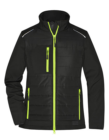 Daiber - Ladies´ Hybrid Jacket - Black / Neon Yellow