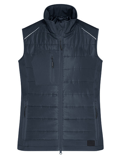 James & Nicholson - Hybrid Dames Bodywarmer - Carbon/Carbon