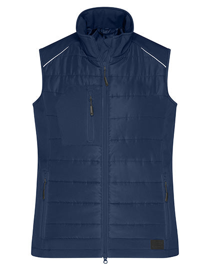 James & Nicholson - Hybrid Dames Bodywarmer - Navy/Navy