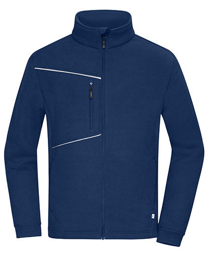 Daiber - Fleece Jacket - Corduroy Look - Navy