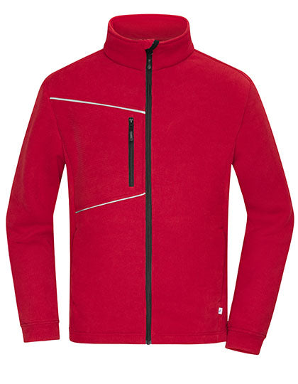 Daiber - Fleece Jacket - Corduroy Look - Red