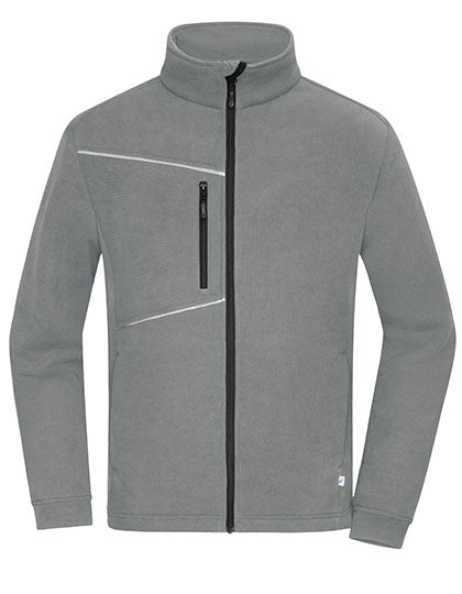 Daiber - Fleece Jacket - Corduroy Look - Steel Grey