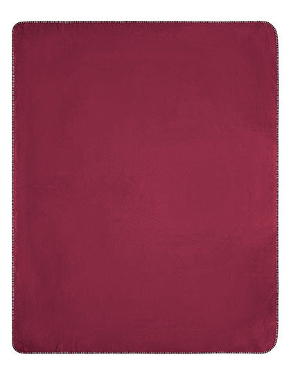Daiber - Fleece Blanket - Bordeaux / Natural
