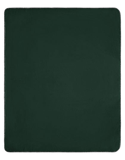 Daiber - Fleece Blanket - Dark Green / Natural