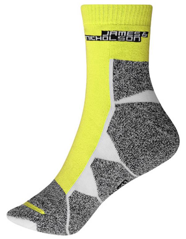 Daiber - Hoge Sport Sokken - Bright Yellow/White