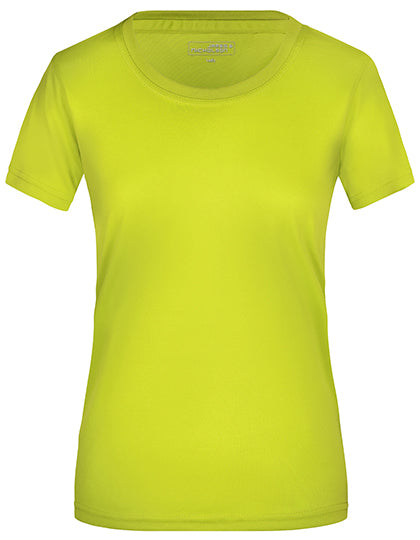 James & Nicholson - Active Dames T-Shirt - Acid Yellow