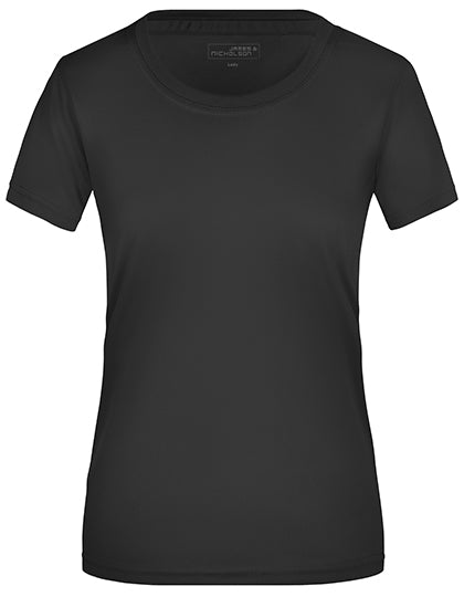 James & Nicholson - Active Dames T-Shirt - Black