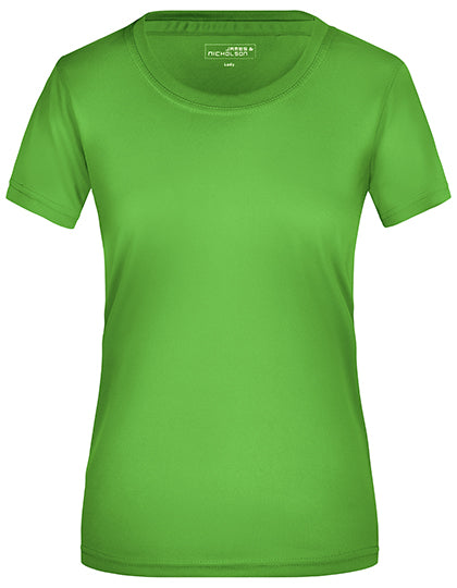 James & Nicholson - Active Dames T-Shirt - Lime Green
