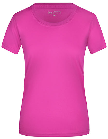 James & Nicholson - Active Dames T-Shirt - Pink