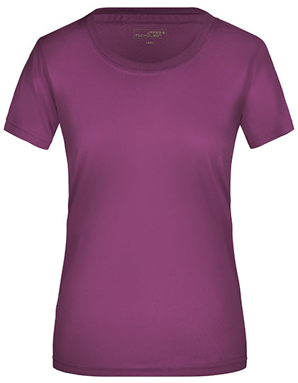 James & Nicholson - Active Dames T-Shirt - Purple