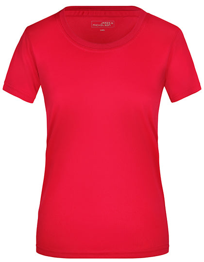 James & Nicholson - Active Dames T-Shirt - Red
