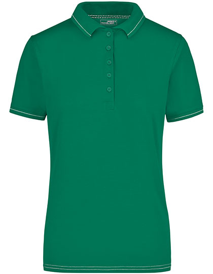 James & Nicholson - Elastic Dames Polo - Irish Green/White