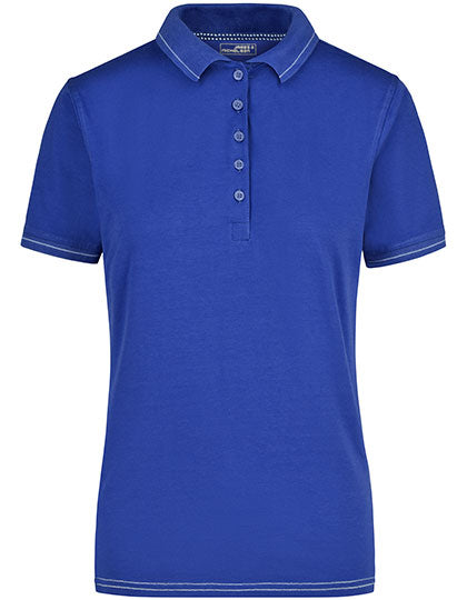 James & Nicholson - Elastic Dames Polo - Royal/White