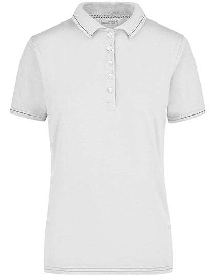 James & Nicholson - Elastic Dames Polo - White/Black