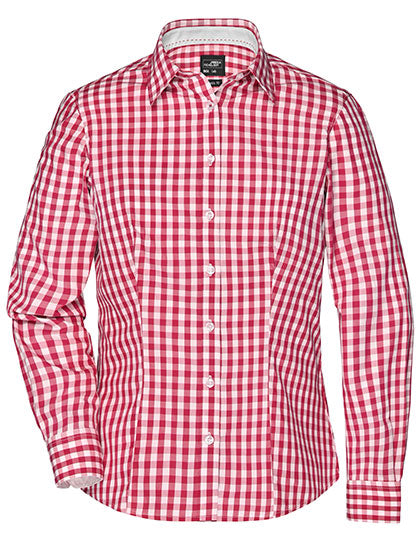 Daiber - Ladies´ Checked Blouse - Red / White