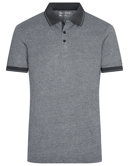 James & Nicholson - Heather Polo - Black Melange/Black