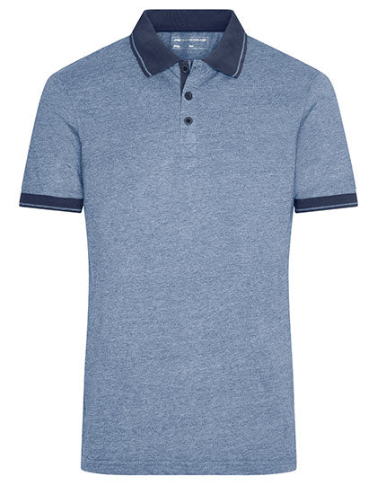 James & Nicholson - Heather Polo - Blue Melange/Navy