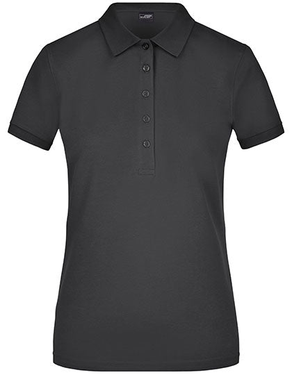 James & Nicholson - Elastic Piqué Dames Polo - Black
