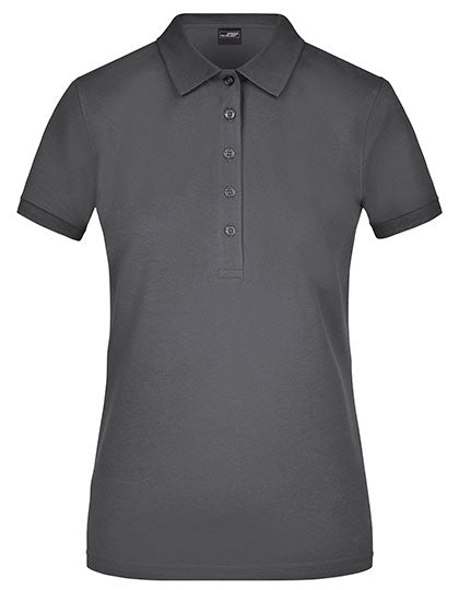James & Nicholson - Elastic Piqué Dames Polo - Graphite (Effen)