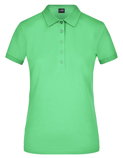 James & Nicholson - Elastic Piqué Dames Polo - Lime Green