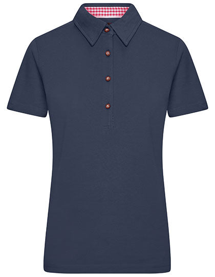 James & Nicholson - Traditional Dames Polo - Navy/Red