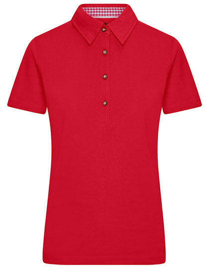 James & Nicholson - Traditional Dames Polo - Red/Red