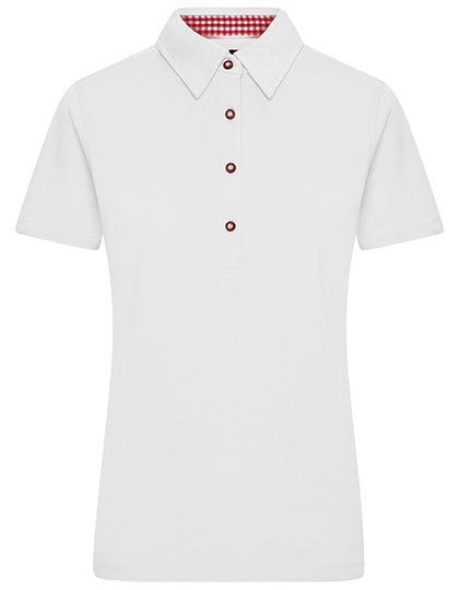 James & Nicholson - Traditional Dames Polo - White/Red