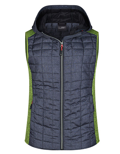 Daiber - Ladies´ Knitted Hybrid Vest - Kiwi Melange / Anthracite Melange