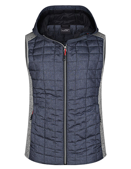 Daiber - Ladies´ Knitted Hybrid Vest - Light Melange / Anthracite Melange