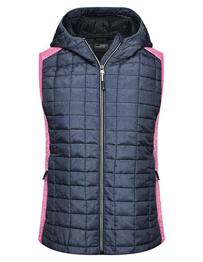 Daiber - Ladies´ Knitted Hybrid Vest - Pink Melange / Anthracite Melange