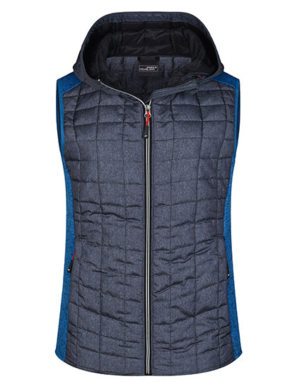Daiber - Ladies´ Knitted Hybrid Vest - Royal Melange / Anthracite Melange