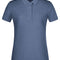 Basic Dames Polo – Light Denim Melange