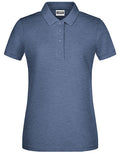 Basic Dames Polo – Light Denim Melange